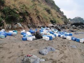 Mass dumping of plastic containers found on Japan coast (Mar.