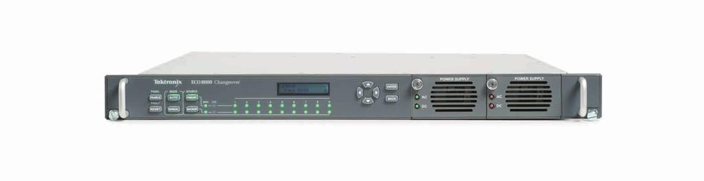 データ シート 自動チェンジオーバー ユニット ECO8000 型 特長 アナログ ブラック バースト HD 3 値シンク AES/ DARS ワード クロック LTC SD/HD/3G-SDI 信号など 最新の放送局 制作 ポストプロダクション環境で必要な すべてのタイミング / 同期信号の切替え さまざまなアプリケーションに対応できる スケーラブルなアーキテクチャ