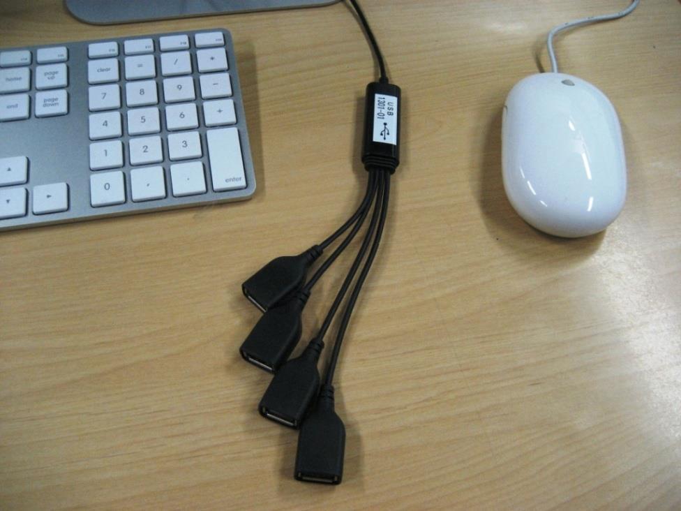 USB フラッシュメモリの接続方法 Mac 演習室には