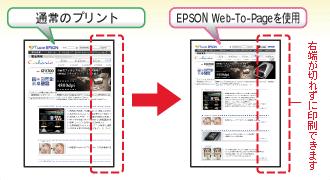 EPSON Web-To-Page EPSON Web-To-Page 製品紹介 EPSON Web-To-Page( エプソンウェブトゥページ ) は インターネットの画面 (Microsoft Internet Explorer で表示されている Web ページ ) を簡単に印刷できるソフトウェアです Microsoft Internet Explorer から直接印刷すると Web