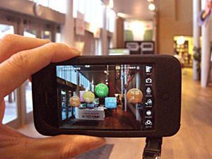 AR 技術を使った新たな観光の開発 期間 H22(2010) 年 8 月 ~H24(2012) 年 3 月 事業内容玉名観光協会と連携し 地域調査を丹念に行い AR(Augmented Reality 拡張現実 ) を使った新しい観光づくりに取り組んだ スマートフォンアプリの セカイカメラ を使って見ることができるエアタグに玉名の観光情報を載せて