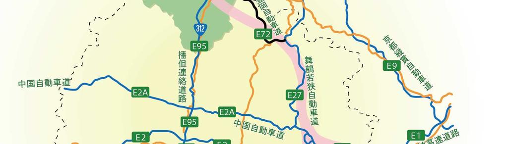 広域ネットワークの形成八鹿日高道路大阪市役所 ~ 城崎温泉間の所要時間の短縮