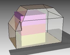補足 総 階建てのボリュームで検討するには 図 のように総 階建てのボリュームを計画している場合は [ ブロック ] メニューの [