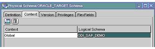 を選択します ODI 用の作業スキーマがすでにこのデータ サーバーで定義されている場合は ODI_ SAP_DEMO