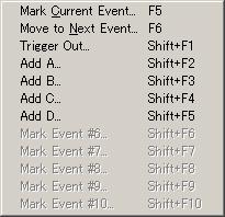 Event Event Text: Add New Event to List F5: Mark