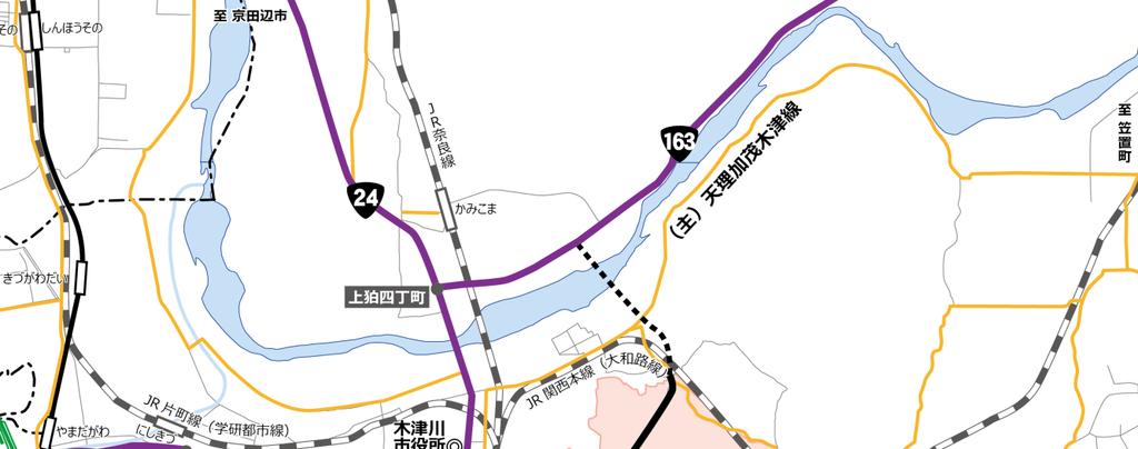 0.6km の道路です きづがわ 広域図 位置図 京都府事業中 2 車線 大山崎 JCT