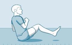 5.Pelvic Rocking 筋力とバランス感覚の両方を強化できるエクササイズです 健側足部を床に着けて座ります 骨盤を使って 4 歩前へ歩き 4 歩後ろへ歩きます 必要であれば推進力獲得のため 両腕を振ってください 体幹を真っ直ぐに保つようにしましょう 健側足部を床に着けて座り