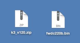Macintosh の場合 1) ホームページからファームウェアファイルをダウンロードします ダウンロードページ下の Zip 形式ファイル (Win/Mac) 同意してダウンロードする をクリックします 2)
