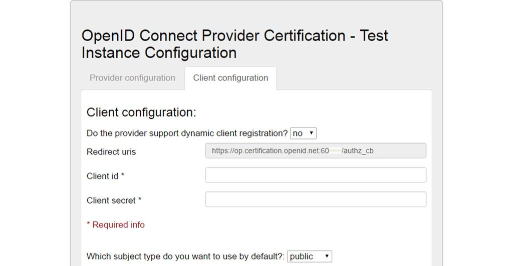 Dynamic Client Registration が無い場合 (no) Client ID/Secret を発行して入力 Redirect URI は提供される