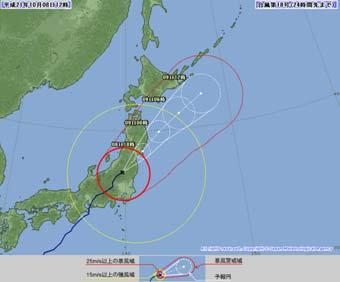 1 1. 気象概況 台風 18 号は 7 日 ( 水 ) 潮岬東側を通過し 知多半島付近に上陸した後 強い勢力を保ったまま早い速度で進み