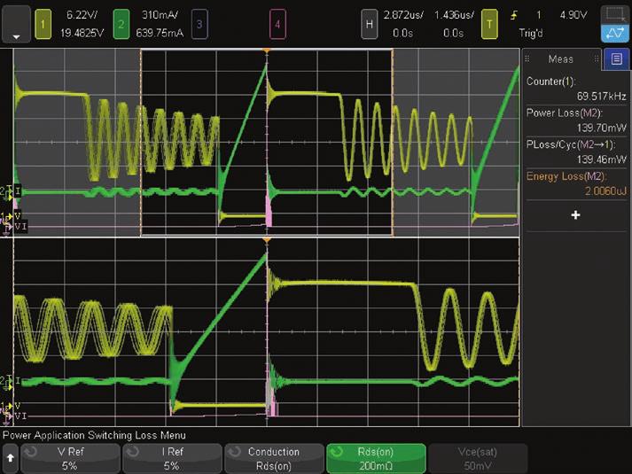 11 Keysight - Application Note 0 1 1 Rds(on) Vce(sat) I 2 Rds(on) IxVce(sat) Rds(on) 1 9. [Settings] 10. [Conduction Waveform] [Voltage Waveform] [Rds(on)] 11.