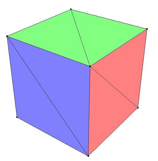 立方体モデルデータの作成 OBJ 形式で立体の形を記述してみる ( テキストファイル )