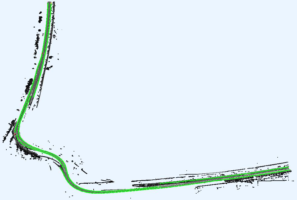 自動図化実用性検証 都市間高速道路の路肩縁の例