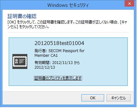 Ver.0 (3) Windows セキュリティの選択ダイアログより