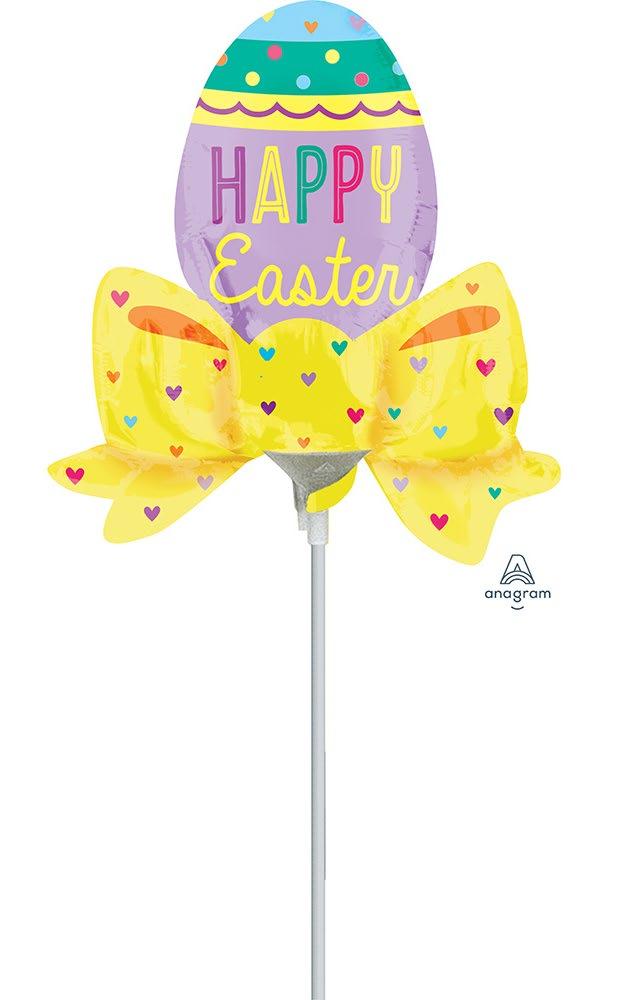 /10cm #39019-02 Easter Egg with Bow Mini Shape