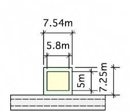 ケース 2: 細街路を拡幅した場合 (2) 敷地 B( 南側接道の小規模敷地 ) 1 前面道路 2.7m 2 前面道路 4.0m 3 前面道路 6.0m 敷地面積 :59.56 m2 建築面積 :32 m2 建ぺい率 :53.7% 敷地面積 :54.65 m2 建築面積 :29 m2 建ぺい率 :53.1% 敷地面積 :47.12 m2 建築面積 :27.9 m2 建ぺい率 :59.