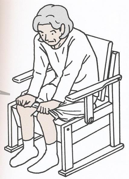 2. 安定した端座位を取るための工夫 (2) 座っていれば 良い わけではあありません 図版引用元 : 新しい介護講談社監修著者大田仁史