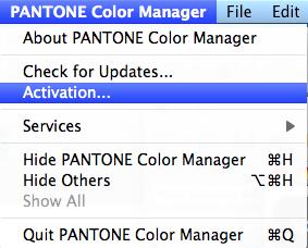 PANTONE カラーマネージャーのシリアル番号をご用意ください アクティベーション方法により異なりますが シリアル番号は色見本 CD の裏に記載 または E メールやウェブページから取得してください 別のコンピュータの PANTONE