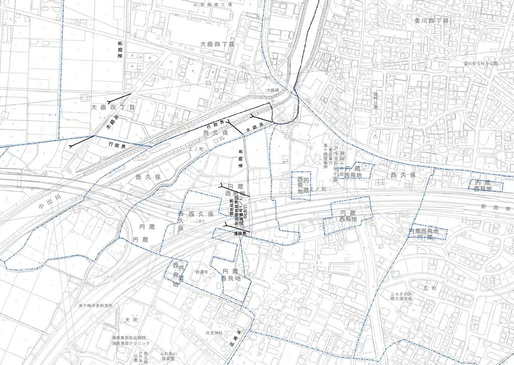 議第 4338 号 茅ヶ崎都市計画区域区分の変更 神奈川県決定 102 区名 西久保 周辺 計画図 市街化区域 西久保 上ノ町