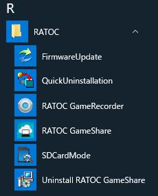 RATOC GameShare for Windowsのアンインストール 画 例は Windows 10 の場合です
