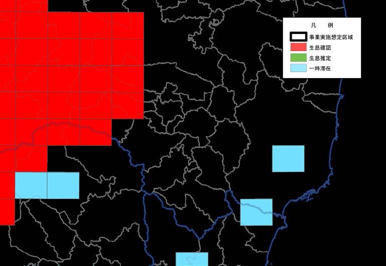 第 3.1-22 図イヌワシ分布メッシュ図 環境省報道発表資料( 平成 16 年 8 月 31 日 )-