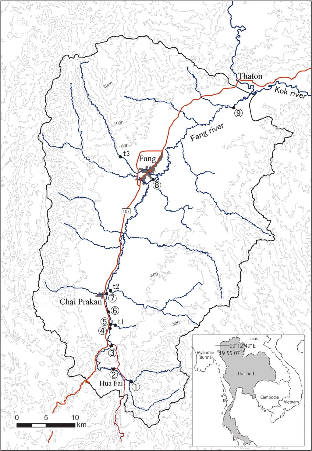 地域学研究 第 28 号 2015 図 1. ファーン川流域の概要と水質調査地点 Figure 1.