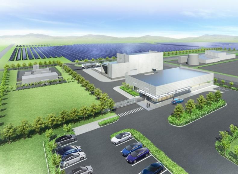 パラにも活用することを目指す 福島県浪江町での大規模水素製造実証プロジェクト 6 太陽光発電設備 水電解装置建屋 水素貯蔵