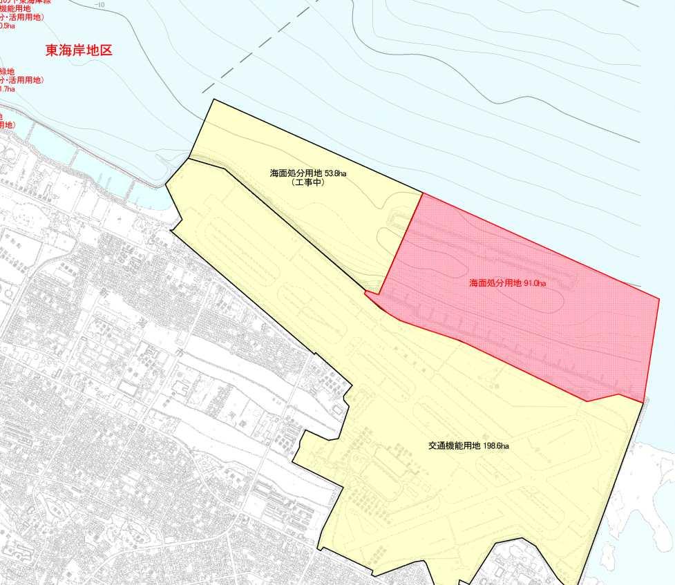 港湾計画変更の内容 ( 西港区東海岸地区 2) 海面処分用地