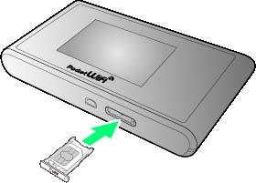 試供品 ) USIMカード USIM カードトレイは小さな部品ですので お取り扱いにご注意ください IC 部分 USIMカードスロットの右にある穴に USIMカードトレイ抜挿ツール ( 試供品