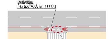 5. 自転車専用通行帯 ( 自転車レーン ) の整備方針 2) 細街路との交差点 ( 左折自動車のみ混在の場合 の事例) a) 道路標示 道路標識