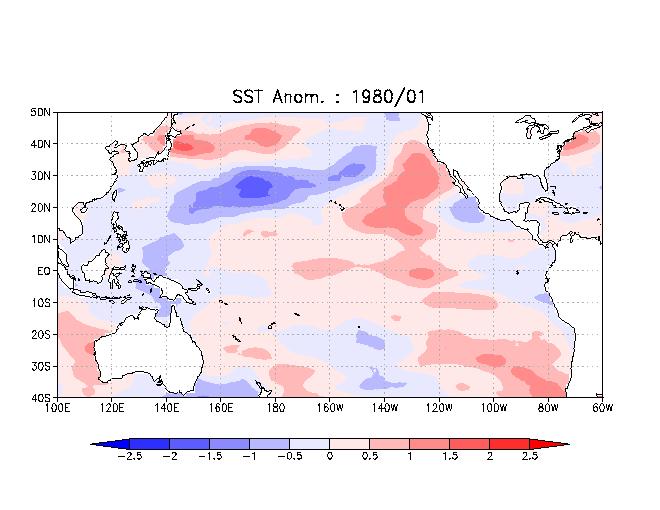 エルニーニョ現象に伴う海洋の変化 1981-2010 年の平均的な季節変化を取り除いた海面水温変動 ( 平年との差 ) 偏差 エルニーニョ監視海域 5