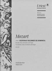 とっておきの名曲に小型スコアが登場! モーツァルト : 主日の晩課 KV 321( 小型スコア ) Mozart,W.A.; Vesperae solennes de Dominica, fur Soli, Chor, Orchester und Orgel, KV 321 (U.