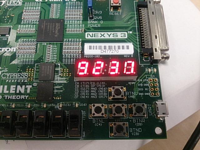 3 24 時間表示モード 分 秒表示モードの切り替え 7 セグメント LED の表示モードを切り替えるスイッチを設けた スイッチが OFF の時は 24 時間表示モード ON の時は分