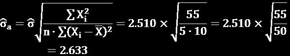 回帰係数の仮説検定 回帰係数 a に関する t 統計量 :