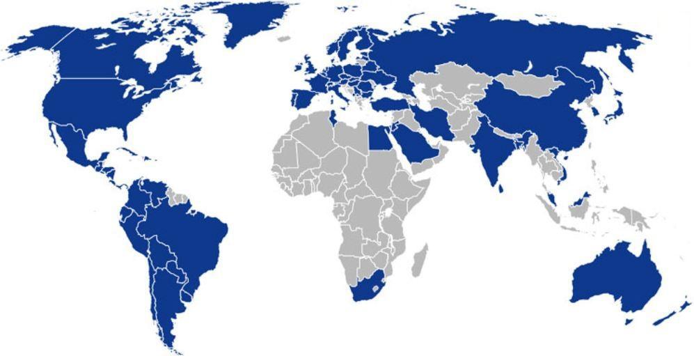 多くの国が加盟しています ISTQB の加盟国は全世界で現在 46 ボード