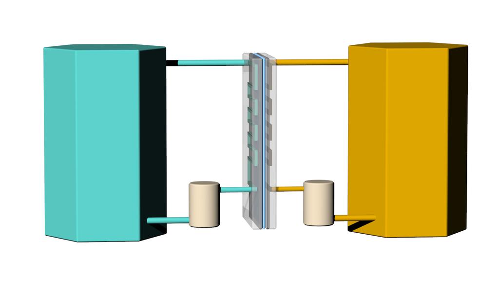 (a) Schematic of a discharging metal-free organic flow battery Source Harvard School of John A.