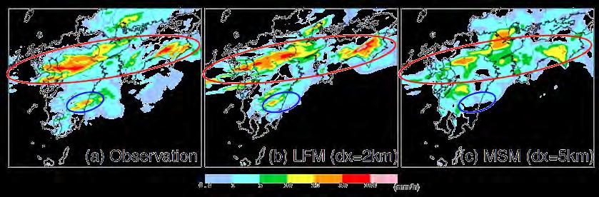 局地的な地形の影響を強く受けている観測データも同化可能 九州北部豪雨事例 : 2012 年 7 月