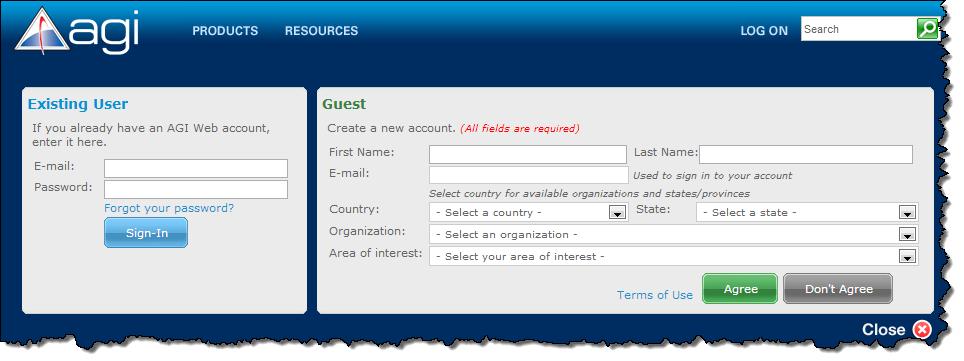 のウェブサイトにユーザ登録済みの方は Existing User に必要事項を入力してログインしてください 未登録の方は Guest に必要事項を入力して登録してください