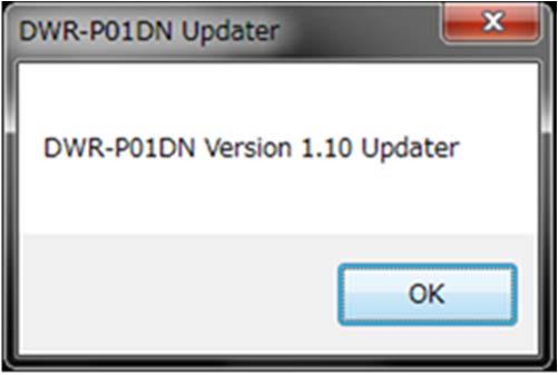 その他 DWR-P01DN Version Updater のバージョンを確認することができます 画 は DWR-P01DN Version 1.