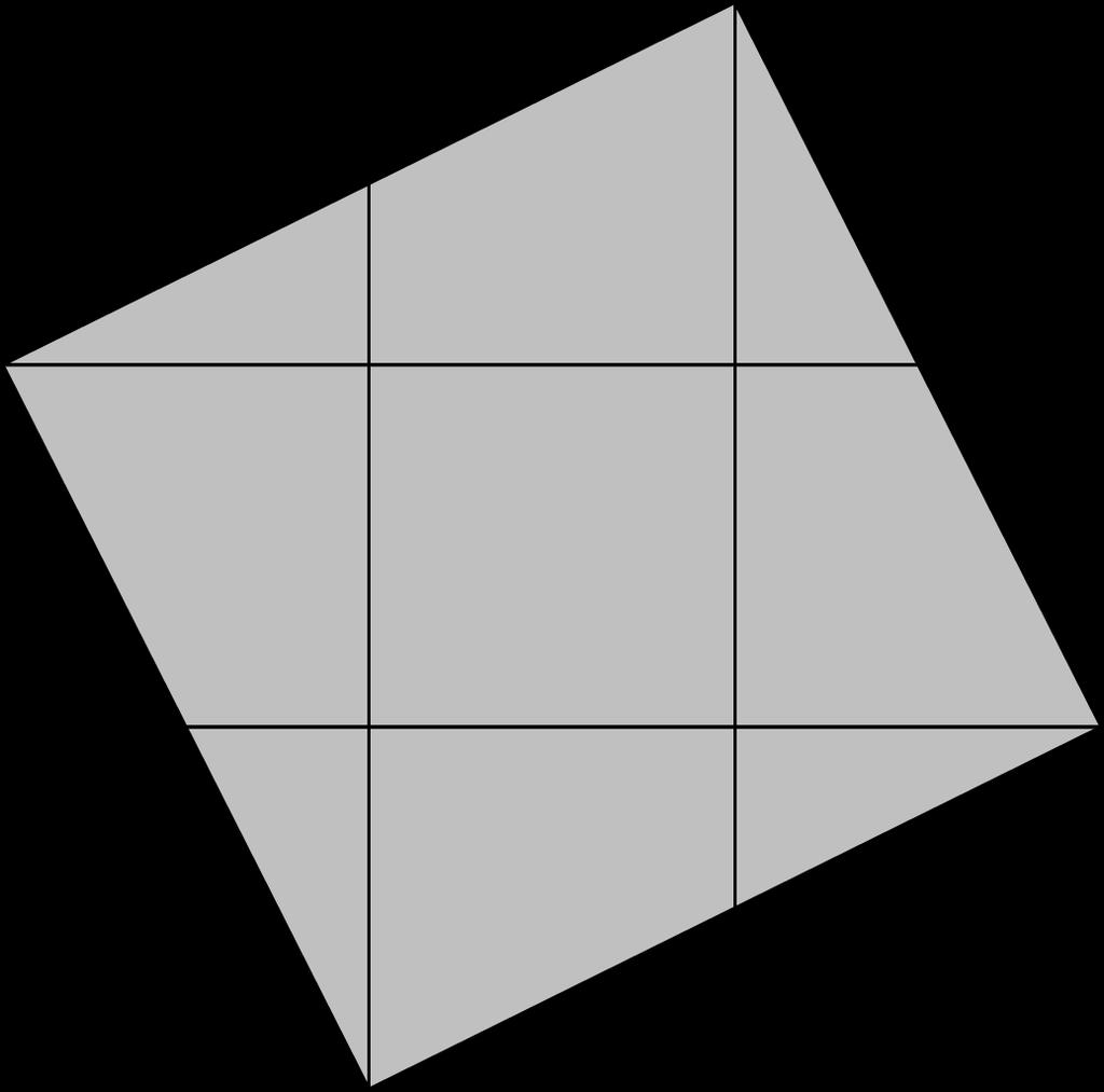 18 下の図は, 1マス 1cmの 眼紙に, のついた正 形を書いたものです 次の問いに答えなさい のついた正 形の 積を求めなさい () のついた正 形の 1 辺の さを求めなさい 19 次の数を求めなさい 5