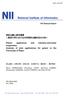 ISSN NII Technical Report Patent application and industry-university cooperation: Analysis of joint applications for patent in the Universit