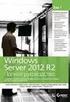 1 Microsoft Windows Server 2012 Windows Server Windows Azure Hyper-V Windows Server 2012 Datacenter/Standard Hyper-V Windows Server Windo