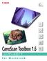 CanoScan Toolbox 1.6 ユーザーズガイド