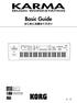 KARMA Music Workstation Basic guide